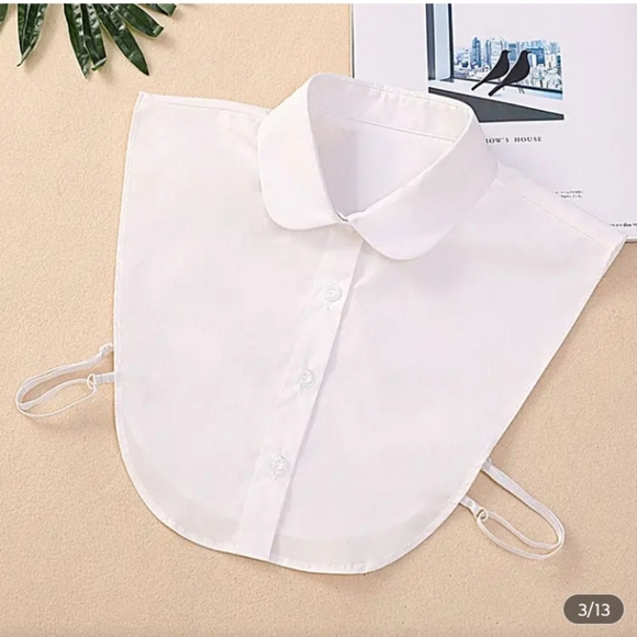 White Detachable Shirt Collar for Women - Picture 3 of 5